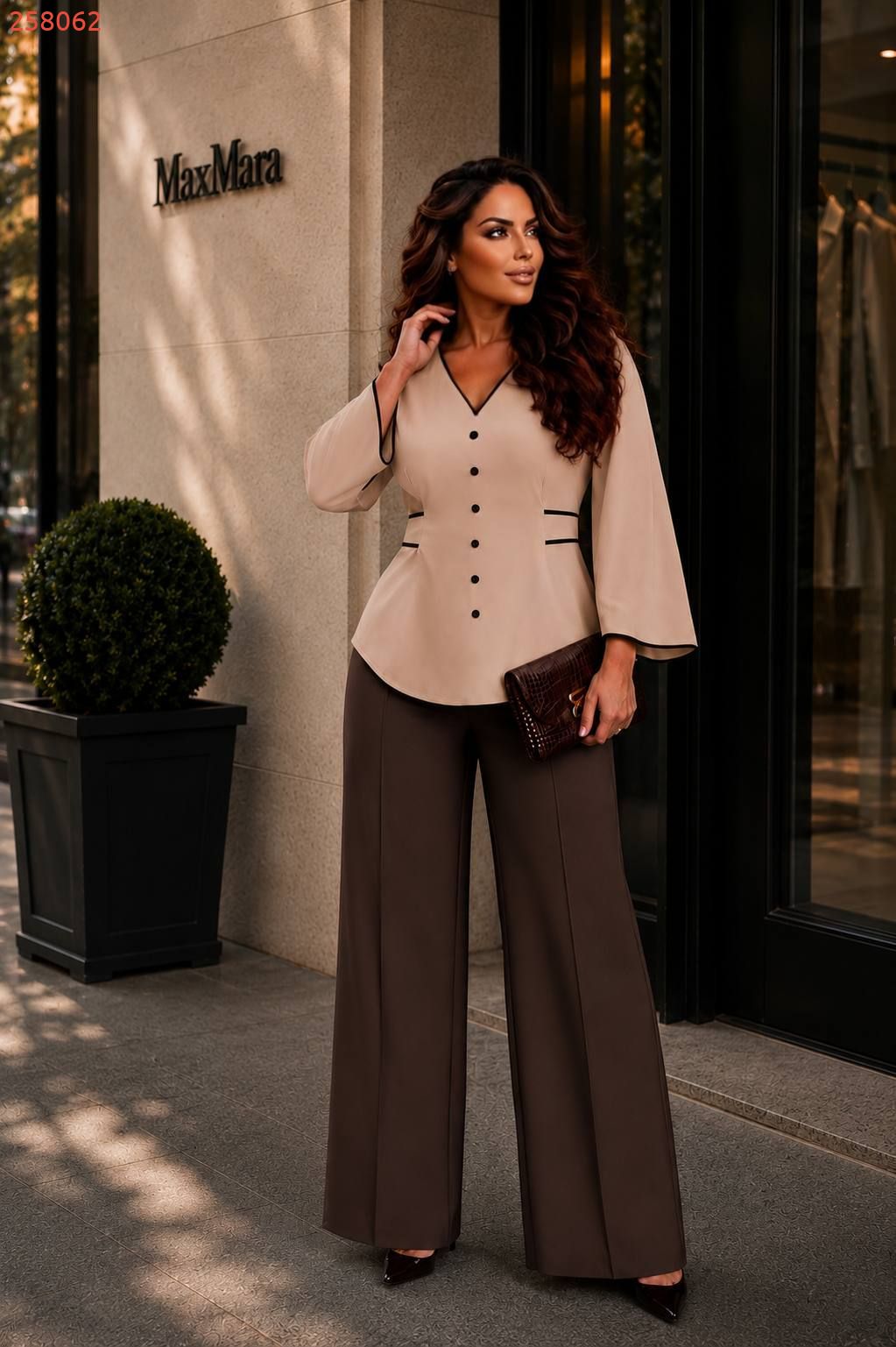 Сорочка бежева №258062 — фото 4