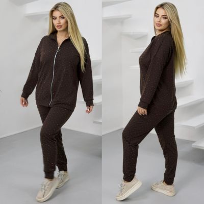 Костюм шоколад в стилі шик №259862