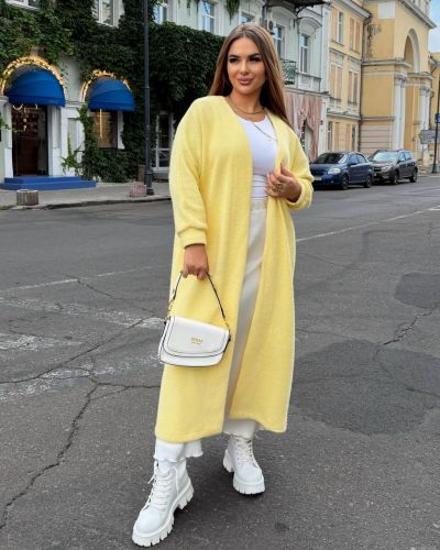 Кардиган альпака жовтий №258807