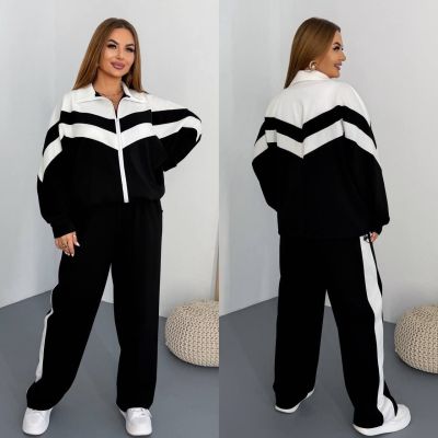 Спорт костюм чорно-білий №258182