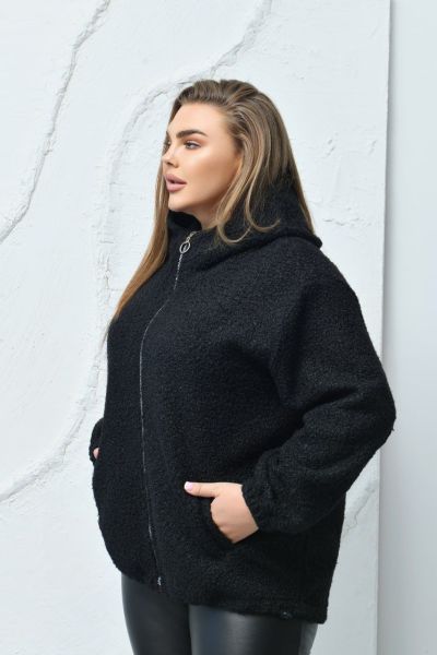 Куртка «баранець» чорний №259499