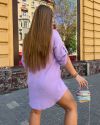 Легка літня сукня сорочка з мусліну лавандова ВЧ №916 — фото 5