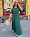 Сукня довга у стилі бохо темно-зелена ВЧ №1031 — фото 3