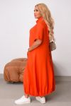 Вільна помаранчева сукня, яка поєднує сучасний дизайн і максимальний комфорт у носінні  РК №576 — фото 2