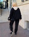 Стильний спорт костюм з вишивкою чорний №258335 — фото 2