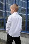Стильний костюм зі льна білий+чорний №257823 — фото 3