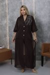 Елегантний жіночий костюм шоколад №260078 — фото 2
