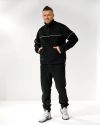 Чоловічий чорний костюм з тринитки на флісі №259568 — фото 1