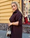 Легка літня сукня сорочка з мусліну шоколадна ВЧ №916 — фото 4