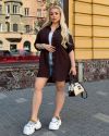 Легка літня сукня сорочка з мусліну шоколадна ВЧ №916 — фото 1