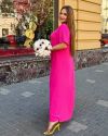 Сукня довга у стилі бохо малінова ВЧ №1031 — фото 4