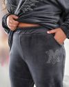 Стильний графіт жіночий костюм із велюру №259952 — фото 7