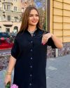 Легка літня сукня сорочка з мусліну чорна ВЧ №916 — фото 5