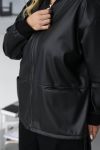 Трендовий бомбер-стильний чорний №258353 — фото 3