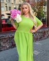 Сукня довга у стилі бохо салатова ВЧ №1031 — фото 2
