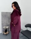 Стильний та комфортний костюм марсала із м’якого велюру №259405 — фото 6
