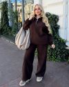 Стильний костюм шоколад для прохолодної погоди №260152 — фото 1