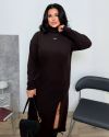 Стильна сукня на флісі шоколадна №260505 — фото 7