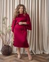 Сукня з шовку бордова №258499 — фото 4