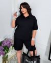 Прогулянковий костюм чорний KJ №232 — фото 2
