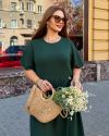 Сукня довга у стилі бохо темно-зелена ВЧ №1031 — фото 8